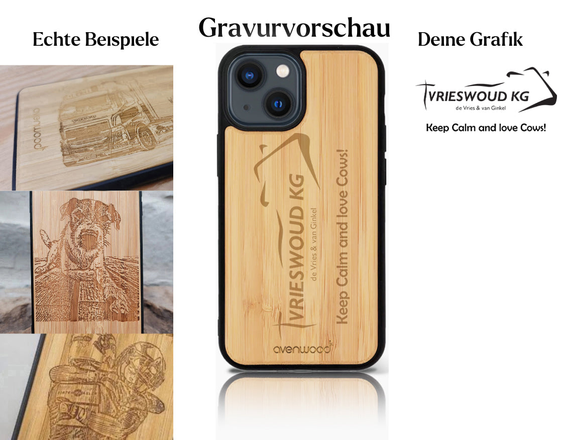 INDIVIDUELL iPhone 13 Bambus-Kunststoff